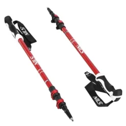 Kije trekkingowe TK8601 składane czerwone 135 cm z blokadą + pokrowiec