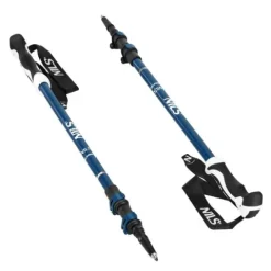 Kije trekkingowe TK8601 składane niebieskie 135 cm z blokadą + pokrowiec