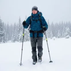 Kije trekkingowe z regulacją długości, składane kijki do chodzenia, nordic walking z trzema nakładkami