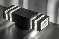 KINKIET ELEWACYJNY GÓRA DÓŁ LAMPA OGRODOWA 2XGU10 IP54 ALUMINIUM CZARNY