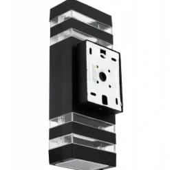 KINKIET ELEWACYJNY GÓRA DÓŁ LAMPA OGRODOWA 2XGU10 IP54 ALUMINIUM CZARNY