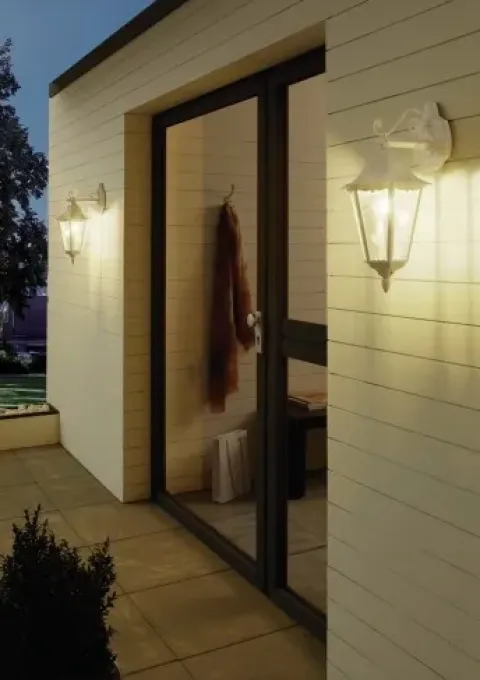 Kinkiet ogrodowy Lampa EGLO biały E27 60 W