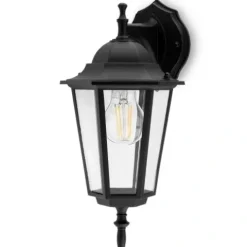 Kinkiet Ogrodowy Lampa LATARNIA E27 IP44 Czarna