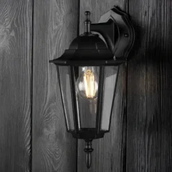Kinkiet Ogrodowy Lampa LATARNIA E27 IP44 Czarna