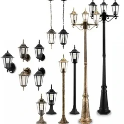 Kinkiet Ogrodowy Lampa LATARNIA E27 IP44 Czarna