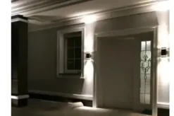 KINKIET OPRAWA LAMPA ŚCIENNA ELEWACYJNA GTV NESSA GU10 DWUKIERUNKOWA SZARA
