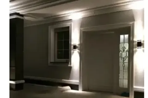 KINKIET OPRAWA LAMPA ŚCIENNA ELEWACYJNA GTV NESSA GU10 DWUKIERUNKOWA SZARA