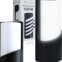 KINKIET ZEWNĘTRZNY OPRAWA CZARNA ALU LAMPA LED ELEWACYJNA OGRODOWA E27 IP65
