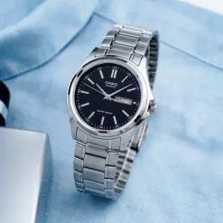 KLASYCZNY ZEGAREK MĘSKI CASIO MTP-1239D-1A - MULTIDATA + BOX