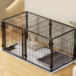 Klatka Zamykany Kojec Metalowy z Drzwiami Zagroda dla Psa Kota Wybieg 60cm