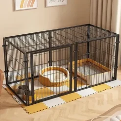 Klatka Zamykany Kojec Metalowy z Drzwiami Zagroda dla Psa Kota Wybieg 60cm