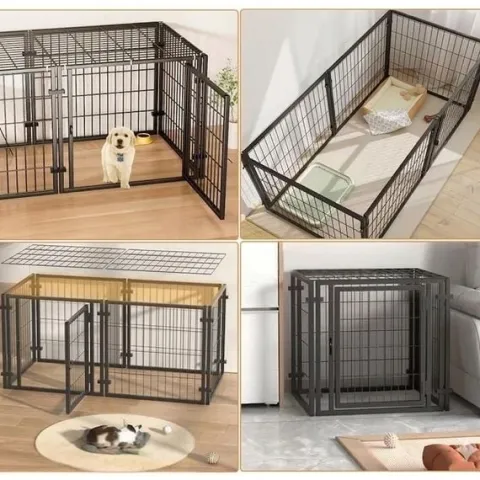 Klatka Zamykany Kojec Metalowy z Drzwiami Zagroda dla Psa Kota Wybieg 60cm