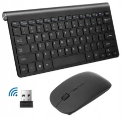 KLAWIATURA I MYSZKA BEZPRZEWODOWA MYSZ ZESTAW USB MINI SLIM do laptop TV PC
