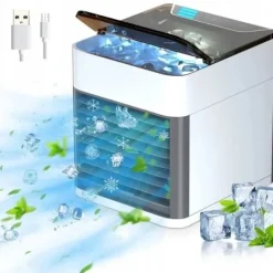 KLIMATYZATOR PRZENOŚNY 3W1 OCZYSZCZACZ NAWILŻACZ KLIMATYZER USB NA WODĘ