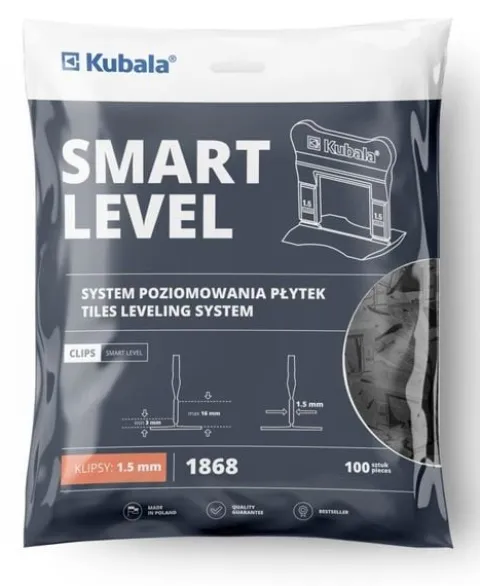 KLIPSY DO SYSTEMU POZIOMOWANIA PŁYTEK 100 SZTUK 1.5MM - KB 1868