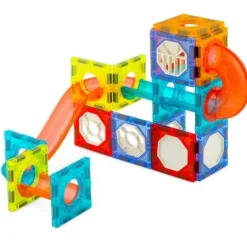 Klocki magnetyczne edukacyjne konstrukcyjne z podświetleniem RK-763 Ricokids 110 szt