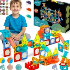 Klocki magnetyczne edukacyjne konstrukcyjne z podświetleniem RK-763 Ricokids 110 szt