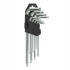 KLUCZE IMBUSOWE IMBUSY TORX "L" Z OTWOREM GWIAZDKOWE T10-T50 9 EL. ZESTAW