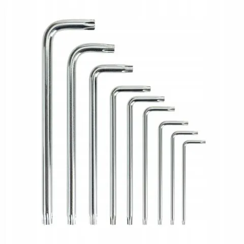 KLUCZE IMBUSOWE IMBUSY TORX "L" Z OTWOREM GWIAZDKOWE T10-T50 9 EL. ZESTAW