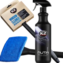 K2 Nuta Pro 1L Płyn Do Mycia Szyb + Myjka Z Mikrofibry do Szyb Bez Smug