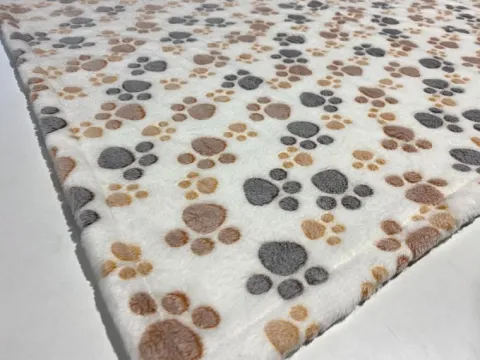 Koc Polarowy 70X50 Cm Łapy Jasne