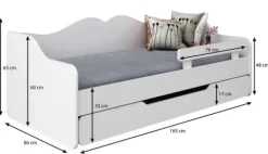 Łóżko dziecięce BELLA 160x80 biało-sonoma
