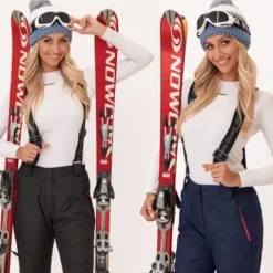 KOLOROWE WZORKI DAMSKI ZIMOWY KOMBINEZON NA STOK NARCIARSKI NA NARTY S