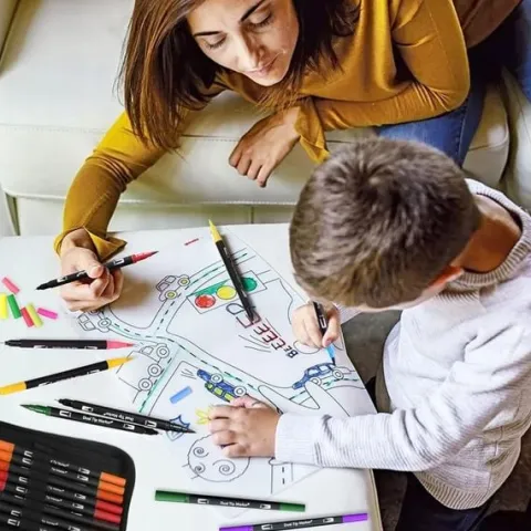 100 KOLORÓW DŁUGOPISY PISAKÓW DUAL BRUSH AKWARELI