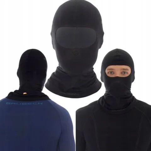 Kominiarka Termoaktywna Czarna BRUBECK Bezszwowa z Polimadu S/M