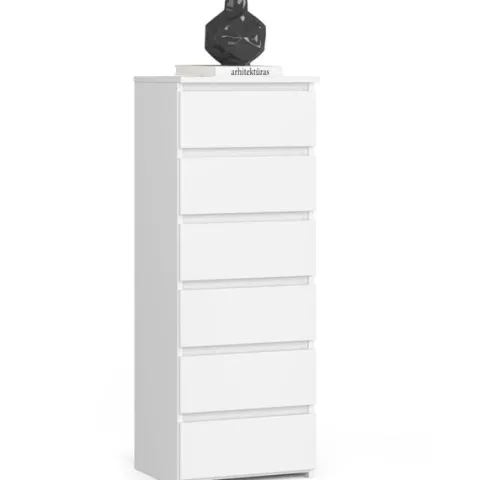 Komoda CL6 40 cm 6 szuflad - biała