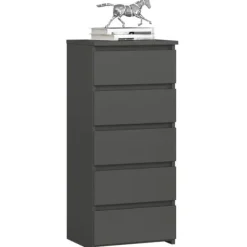 Komoda CL5 40 cm 5 szuflad - grafit szary