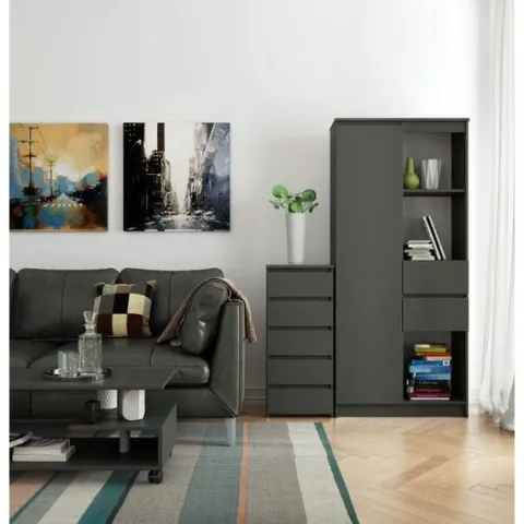 Komoda CL5 40 cm 5 szuflad - grafit szary