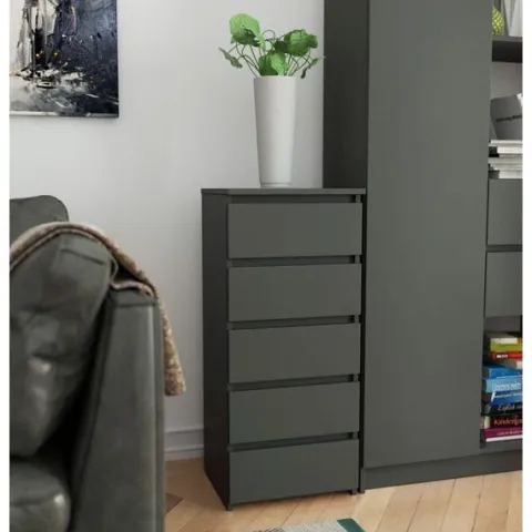 Komoda CL5 40 cm 5 szuflad - grafit szary