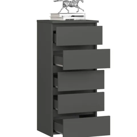 Komoda CL5 40 cm 5 szuflad - grafit szary