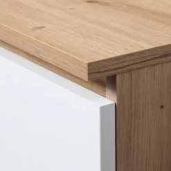Komoda do salonu K 120 cm 10 szuflad - dąb artisan-biała