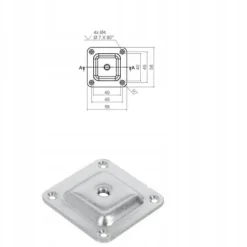 Komplet 4 x nogi meblowe drewniane bukowe surowe 20 cm WALEC śruba blacha