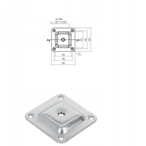 Komplet 4 x nogi meblowe drewniane bukowe surowe 20 cm WALEC śruba blacha