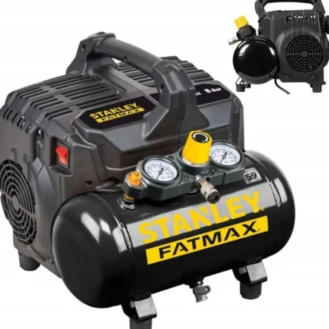 Kompresor bezolejowy wyciszony 1Hp 8Bar 6l Stanley B2BL104STF564