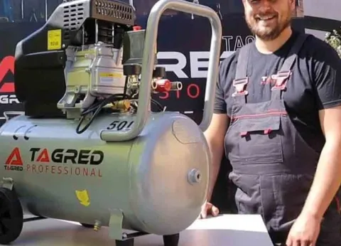 KOMPRESOR OLEJOWY SPRĘŻARKA 50L GRATIS ZESTAW 18w1