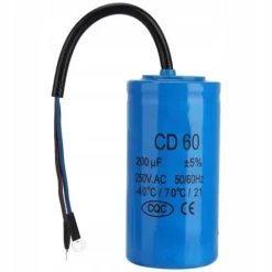 KONDENSATOR ROZRUCHOWY SILNIKA CYLINDRYCZNY CD60 250V 200UF