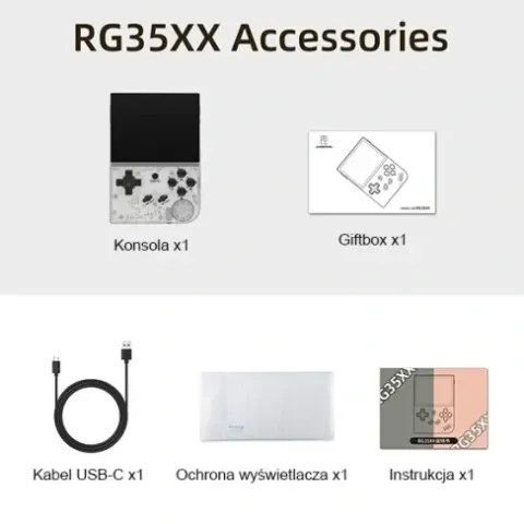 Konsola Anbernic RG35XX przeźroczysta, Z POLSKI