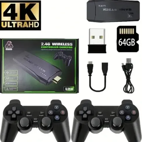 KONSOLA BEZPRZEWODOWA GRA RETRO +2 PADY 20000 GIER prezenty dla dzieci 64G
