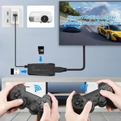 KONSOLA BEZPRZEWODOWA GRA RETRO +2 PADY 20000 GIER prezenty dla dzieci 64G