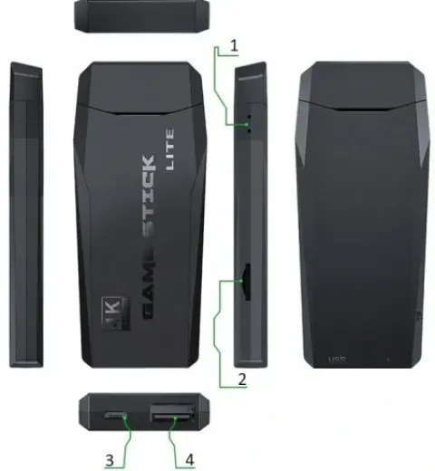 KONSOLA HDMI GAME BOX EMULATOR TV + 2 KONTROLERY POD TELEWIZOR DLA DZIECI