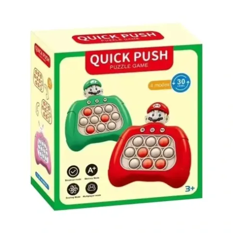 KONSOLA POP IT SUPER MARIO GRA ELEKTRONICZNA ANTYSTRESOWA 30 POZIOMÓW