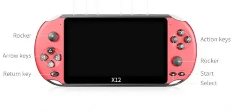 KONSOLA PRZENOŚNA DO GIER X12 RETRO DUŻO GIER 5.1"