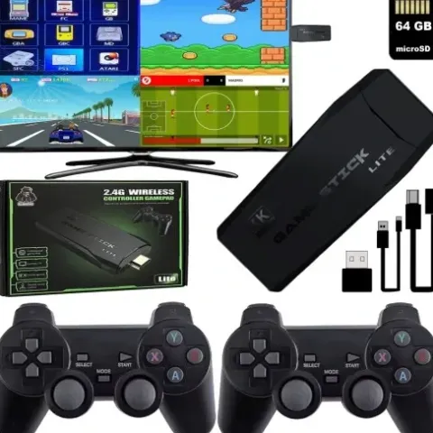 KONSOLA PRZENOŚNA RETRO GRA TV TELEWIZYJNA MINI + 2 PADY + 20000 GRY HDMI