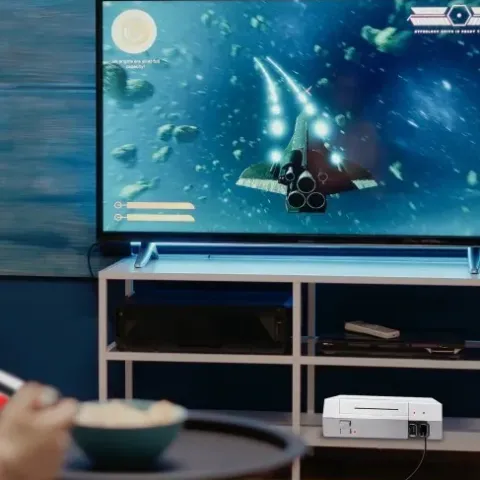 KONSOLA RETRO GRA TELEWIZYJNA BEZPRZEWODOWA HDMI +2PADY TV WIFI +20000 GIER