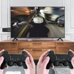 KONSOLA RETRO GRA TELEWIZYJNA BEZPRZEWODOWE 2 PADY 10000 GIER EMULATOR