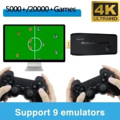KONSOLA RETRO GRA TELEWIZYJNA BEZPRZEWODOWE 2 PADY 64G 20000 EMULATOR GIER